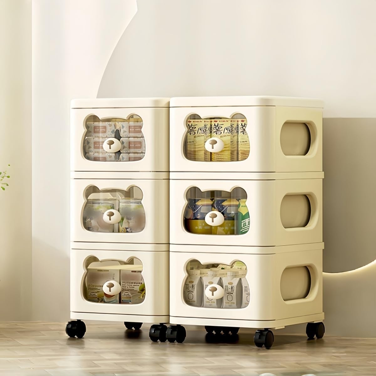 Drawer Storage Organizer. Rolling Storage Cart with 8 Drawers. Plastic Drawer Tower Organization Storage Container with Wheels for Home. Bathroom. Kitchen. Entryway. Office. Dorm