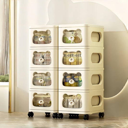 Drawer Storage Organizer. Rolling Storage Cart with 8 Drawers. Plastic Drawer Tower Organization Storage Container with Wheels for Home. Bathroom. Kitchen. Entryway. Office. Dorm