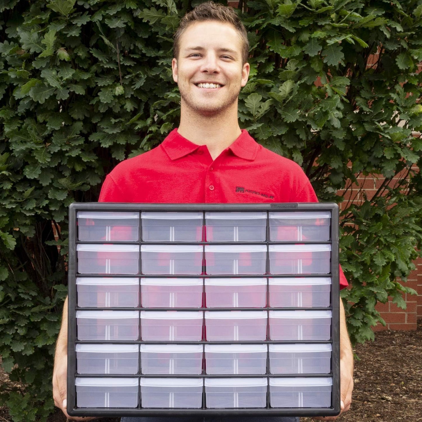 Akro-Mils 24-Drawer Plastic Drawer Storage Cabinet for Garage Organization. Bead Organizer. Building Bricks Storage. Teacher Toolbox. Makeup Organizer. 20 W x 6 D x 16 H. 10124 Black